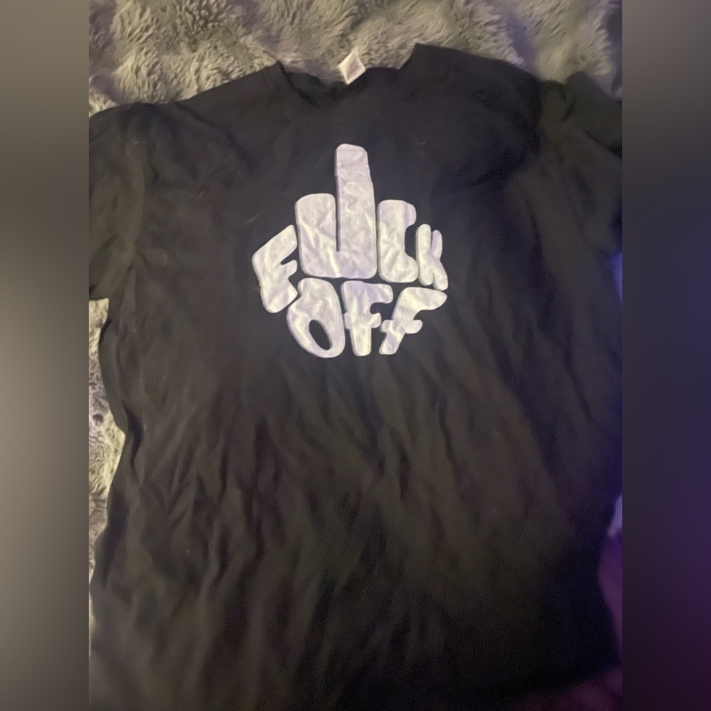Black inappropriate t shirt